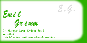 emil grimm business card